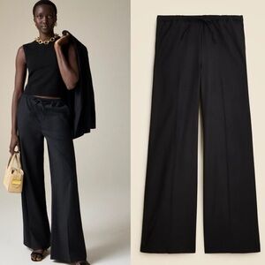 J. Crew Black Wide-Leg Pants
